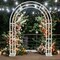 Strong 3-Pole Wedding Arch Stand Metal Flower Rack Door Frame Background Garden